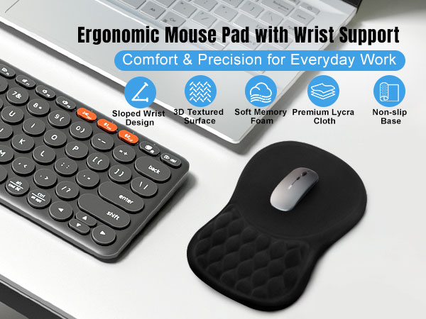 mouse pad with wrist rest