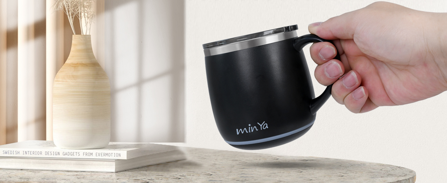 min Ya Temperature Control Smart Mug Smooth and comfortable grip handle