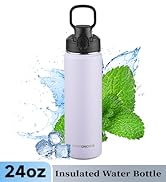 FristChoice Insulated water bottle with Straw,24oz Stainless Steel Water Bottle for Adult Kids,Do...