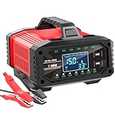 YONHAN 15A Battery Charger, Adjustable Current Car Battery Charger,12V/24V LiFePO4 Lead Acid Tric...