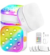 LXIANGN Pool Lights, Rechargeable Submersible Pool LED Lights with Remote Timer Off,IP68 RGB Wate...