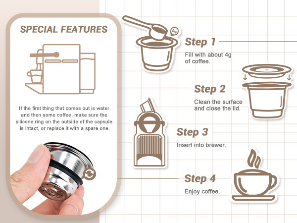 nespresso refill professional pods replacement regular capsules reusable coffe refillable pod 