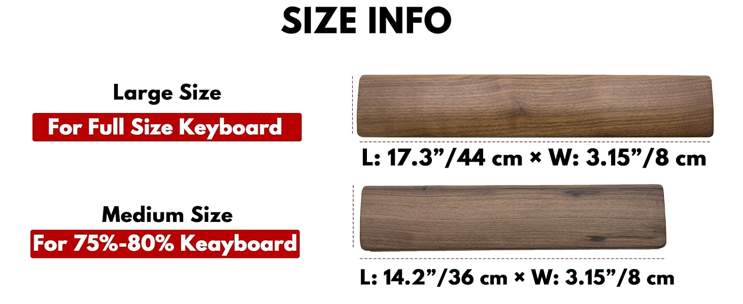 Hausmoda walnut wood wrist rest