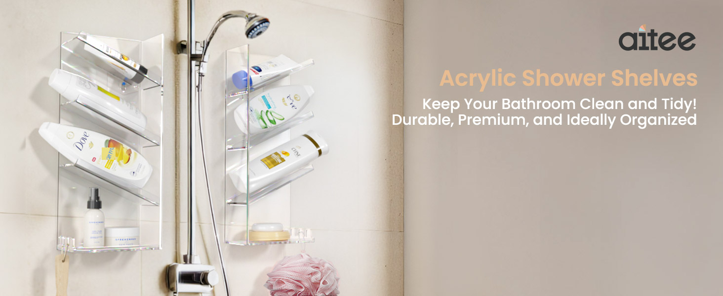 AITEE Acrylic Shower Caddy Organizer
