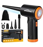 Compressed Air Duster-Reusable Electric Air Duster-3 Speeds 60000 RPM with LED Light-Canned Air R...