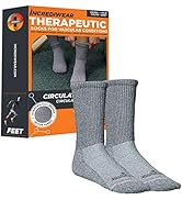 Incrediwear Circulation Socks – Women’s and Men’s Crew Socks (Grey, Large)