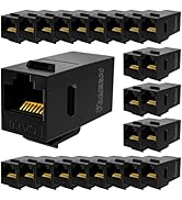 PBAEGAV CAT6 RJ45 Keystone Couplers,25 Pack UTP Ethernet Keystone Jack Female to Female for Cat6/...