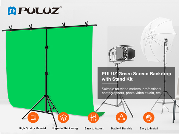 green screen backdrop kit with stand