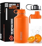 SQUATZ 64 Oz Neptune Series Steel Water Bottle, Stainless Double Wall Vacuum Insulated Flask with...