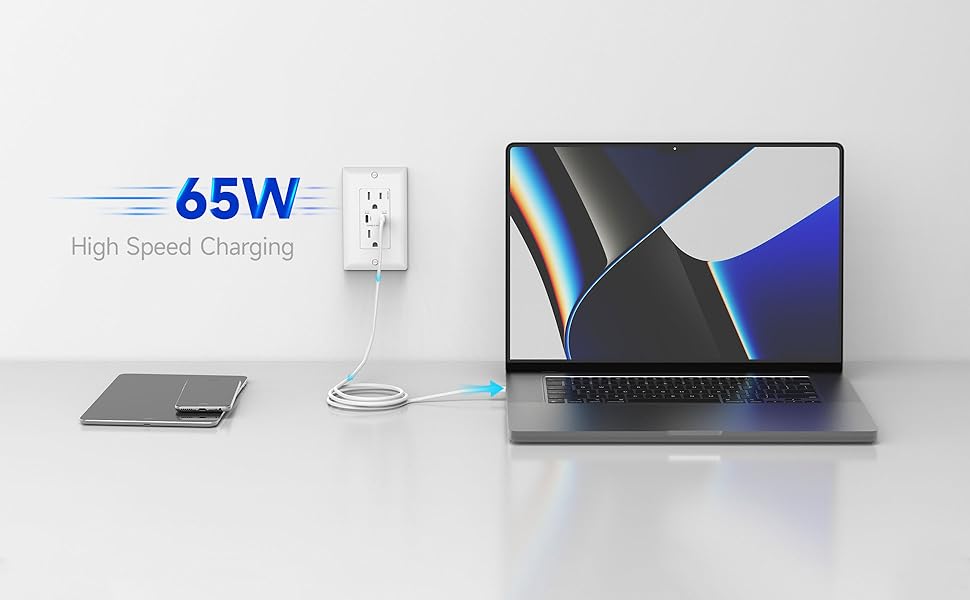 Type C USB Wall Charger Outlet
