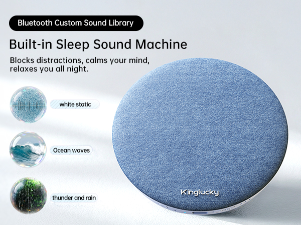 Pillow Speaker for Sleeping, Ultra-Thin Under Pillow White Noise Sound Machine for Side Sleepers