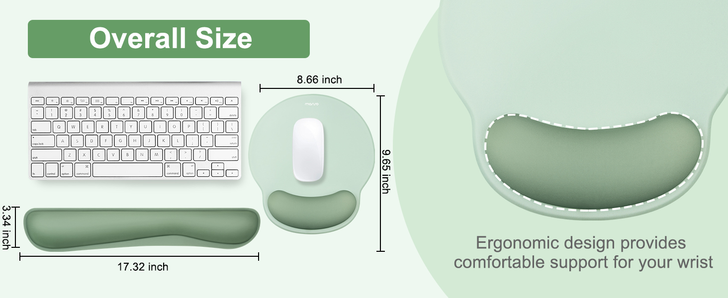 Ergonomic Mouse Pad and Keyboard Wrist Rest