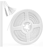 RGBZONE 32.8FT/10M 22AWG 2Pin Extension Cable Electrical Wire White Wires 12V/24V DC Cable for Si...