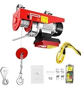 2-in-1 Wireless Electric Hoist, 440lb Capacity, 510W 110V, Wired &amp; Wireless Remote, 39.37ft Wire ...