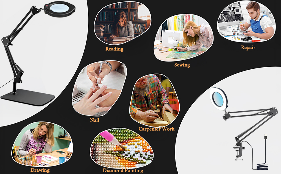 2-IN-1 Desk Lamp Magnifier