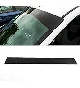 Window Tint Film, Car Van Windscreen Sun Strip Gloss Black 140x20cm Universal PVC Windshield Stic...