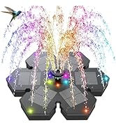 GAIZERL Solar Fountain Snowflake Style, 2025 Upgrade 3.5W Solar Bird Bath Fountains, Solar Powere...