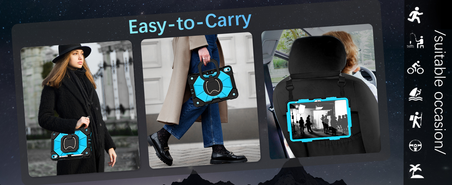 iPad Cases 10th Generation with built-in screen protector,magic folding handle &amp;amp; pencil holder
