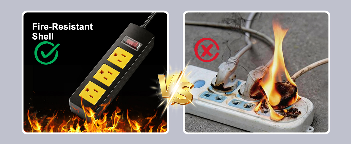 Waterproof Outdoor Power Strip with Extension Cord