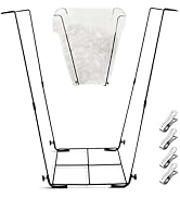 Garden Trash Bag Holder - Outdoor Leaf Bag Holder Support Stand Multi-Use Metal Garbage Bag Frame...