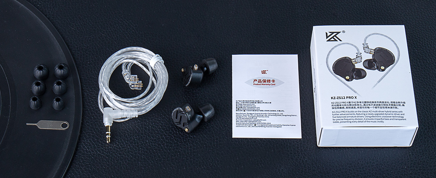 kz zs12 pro x hifi wired headphones