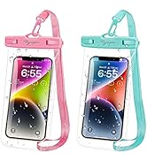 Rynapac Waterproof Phone Pouch Bag - 7.5in Water Proof Cell Phone Case for Beach Travel Must Have...