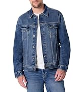 Essentials Men's Heavyweight Low Stretch Regular-Fit Denim Jacket, Chest Patch Pockets