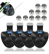 Coolnice 3/4/6 Fishing Bite Alarm with Bonus 10 Batteries Sensitive Electronic Indicator LED Soun...