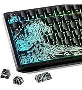 HITIME x XVX Kanagawa Keycaps 60 75 100 Percent - Shine Through Keycaps w/IMD Tech, for Mechanica...