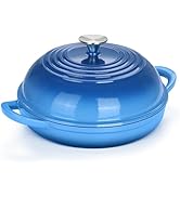 TeamFar Enameled Cast Iron Bread Pot with Lid, 6 Quart Dutch Oven for Sourdough Bread Baking, 10 ...