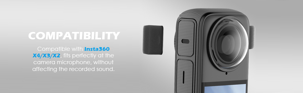 Mic Wind Muff for Insta 360 X4 X3 X2