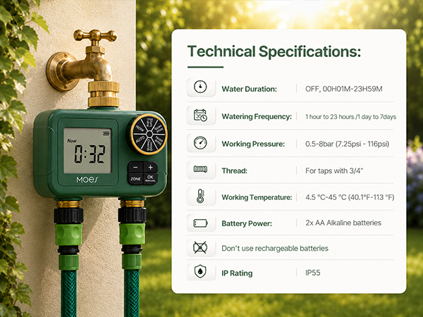 2-zone water timer
