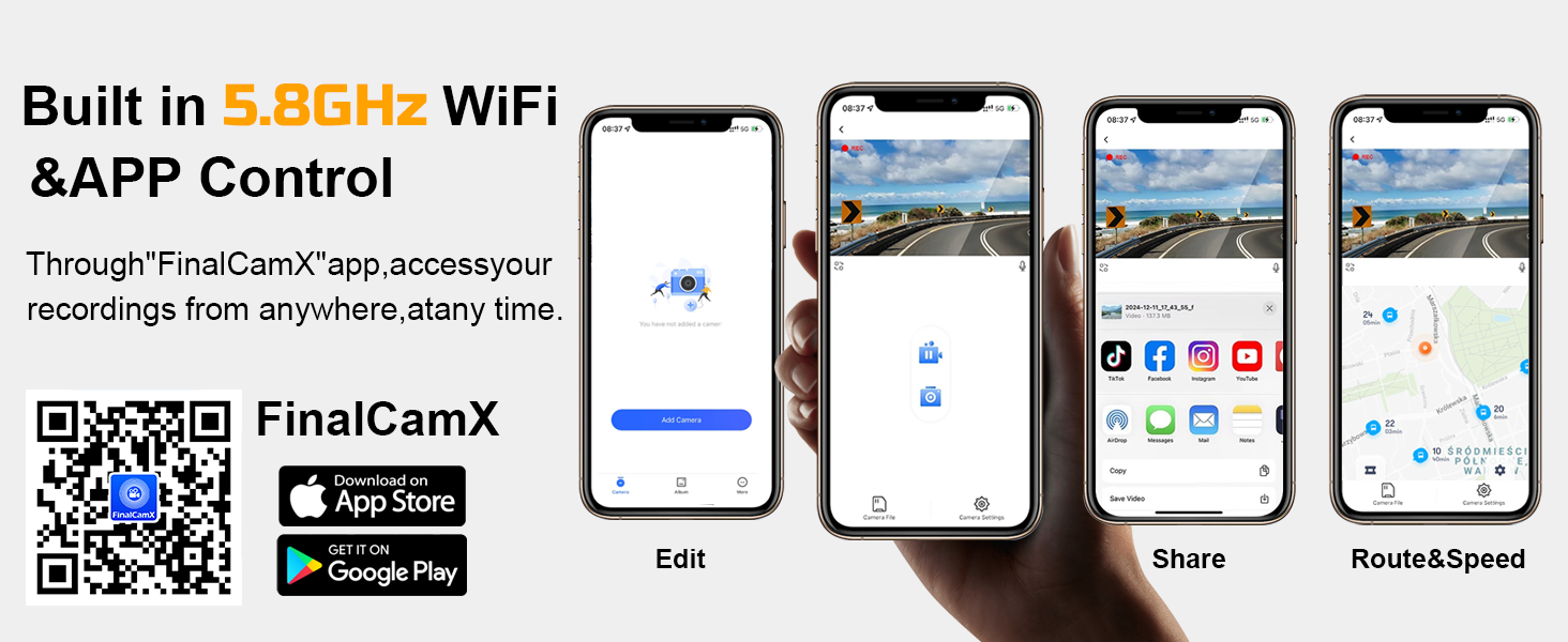 Built in 5.8GHz WiFi &amp;amp;APP Control