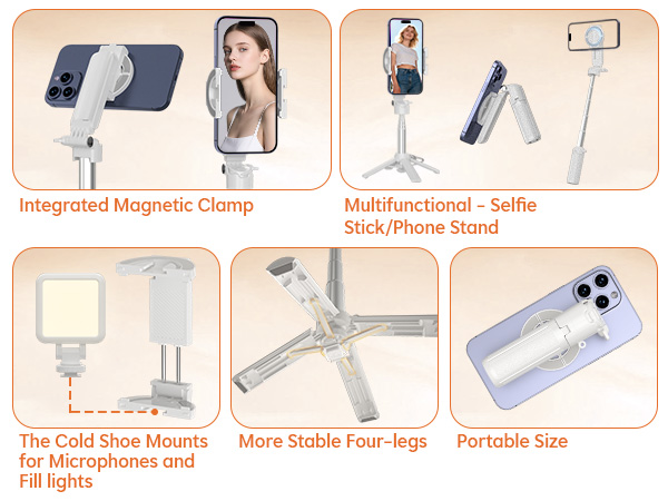 magnetic phone tripod