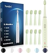 7AM2M Sonic Electric Toothbrush for Adults and Kids- High Power Rechargeable Toothbrushes with 8 ...