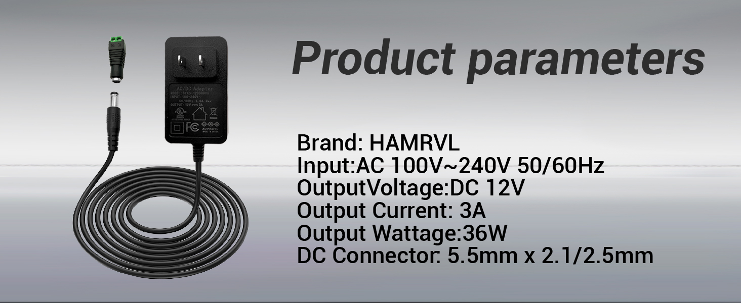 12V 3A adapter