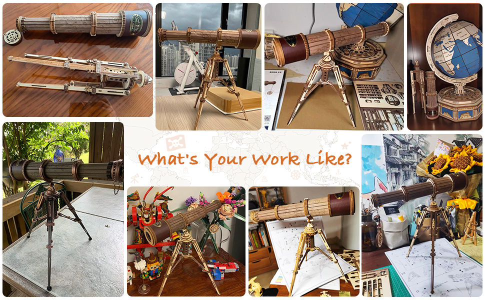 rokr 3d wooden puzzles monocular telescope