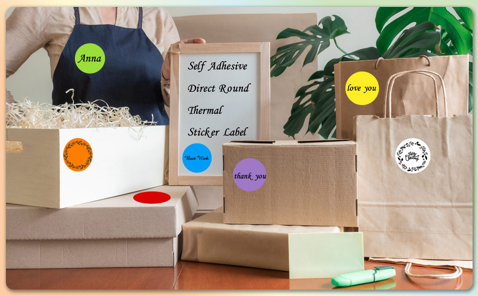 Round Direct Thermal Labels