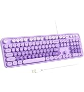 Atelus Large Print Keyboard, USB Wired Computer Keyboard, Full Size Keyboard with Number Pad for ...