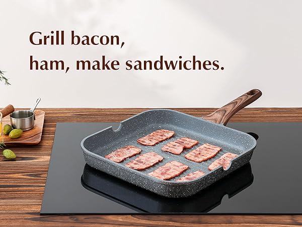 bacon pan grilling pan nonstick griddle pan steak pan