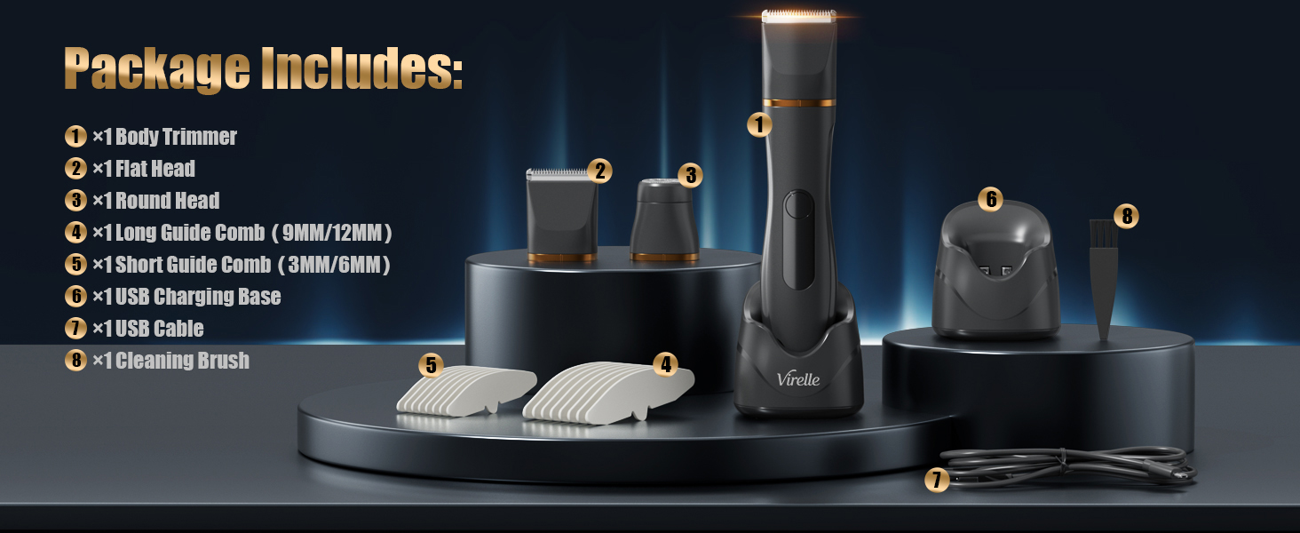 Electric Razor Body Hair Trimmer for Men