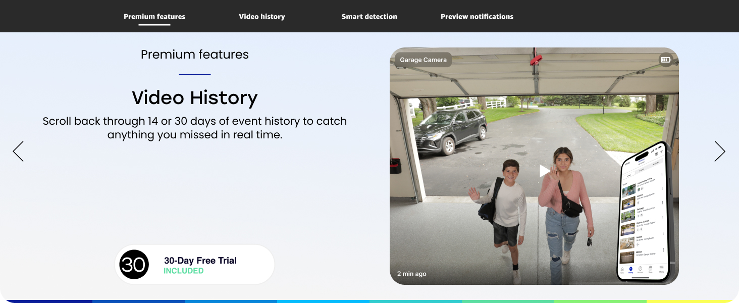 Video history up to 30 days