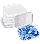 SXS LACONIC Clear Hard Plastic Zipper Case,Transparent Double Zippers Hard Pouch with 6pcs,Portab...