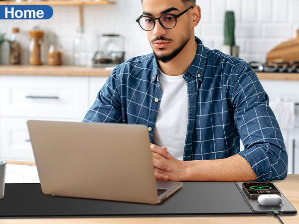 desk mat with wireless charger