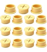 BOPOREAE Desk Grommet, 1 in 25 mm Silicone Rubber Grommets, Yellow Desk Hole Cover for Cables, Fl...