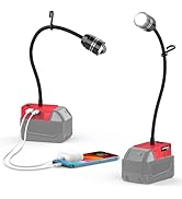 2 in 1 LED Work Light for Milwaukee 18V Battery - 20W 2000LM LED Flood Light with 12
