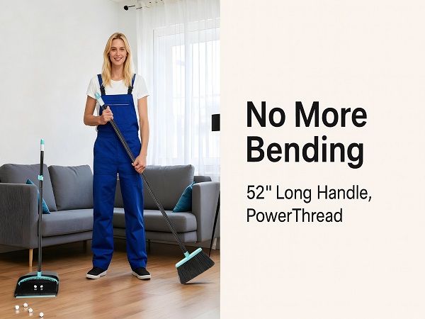 broom with dustpan combo set