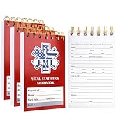 BNMBQKL 3 Pack First Responders Vital Statistics Notebook, 5.7" x 3.5" Emergency Medical Technici...