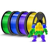 TECBEARS PLA 3D Printer Filament, 4KG PLA Filament 1.75mm, Neatly Wound 3D Printing Filament, Dim...