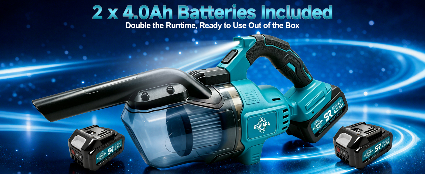 2 x 4.0Ah Batteries Included